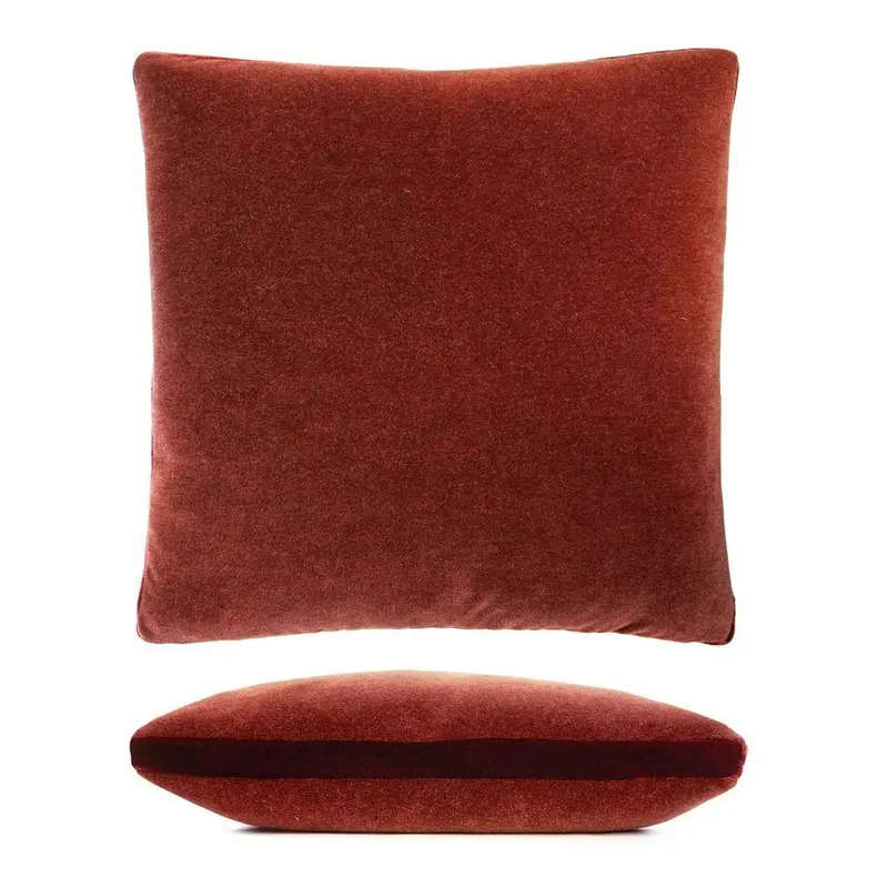 Paprika Mohair Throw Pillow by Kevin O'Brien Studio