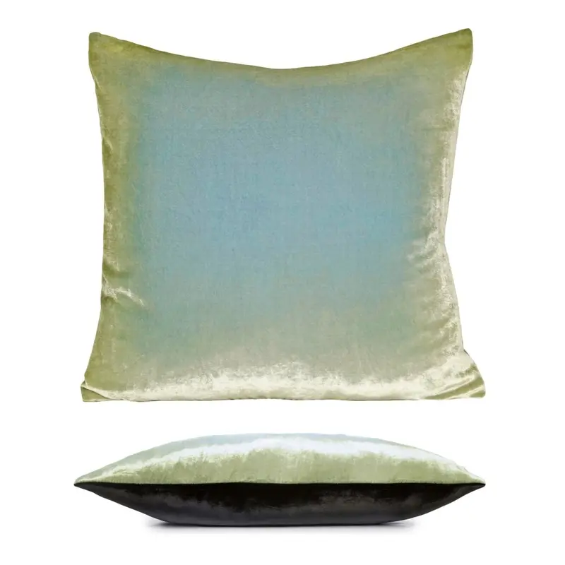 Smoke & Ice Two Tone Ombre Velvet Pillow