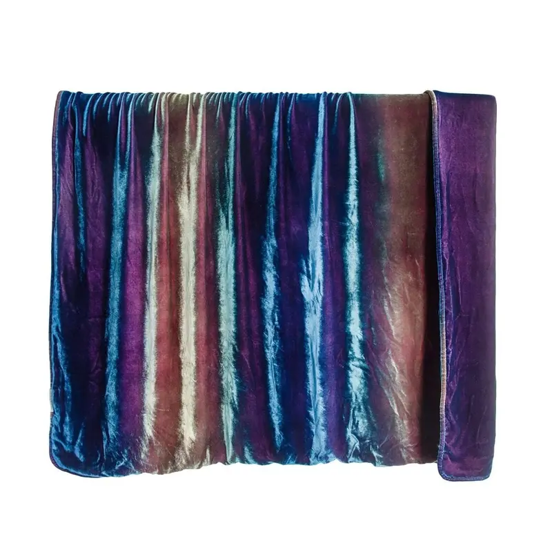 Peacock Ombre Velvet Throw by Kevin O'Brien Studio