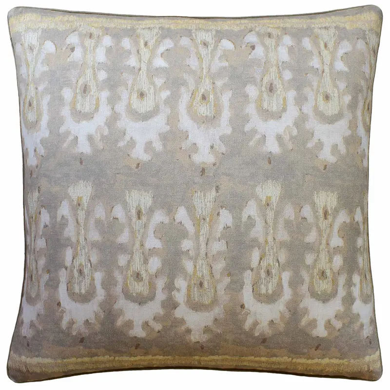 Batik Tribal White Sand Decorative Pillow by Ryan Studio