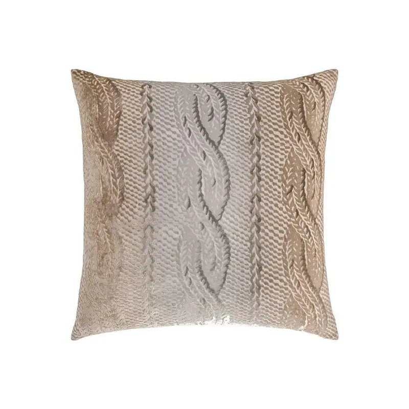 Coyote Cable Knit Velvet Pillow by Kevin O'Brien Studio