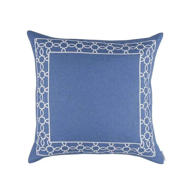 Lynx Azure & White Euro Pillow by Lili Alessandra