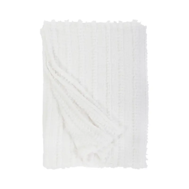Camille Winter White Oversized Throw by Pom Pom at Home