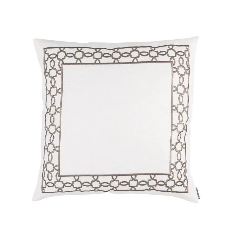 Lynx White & Dark Sand Euro Pillow by Lili Alessandra