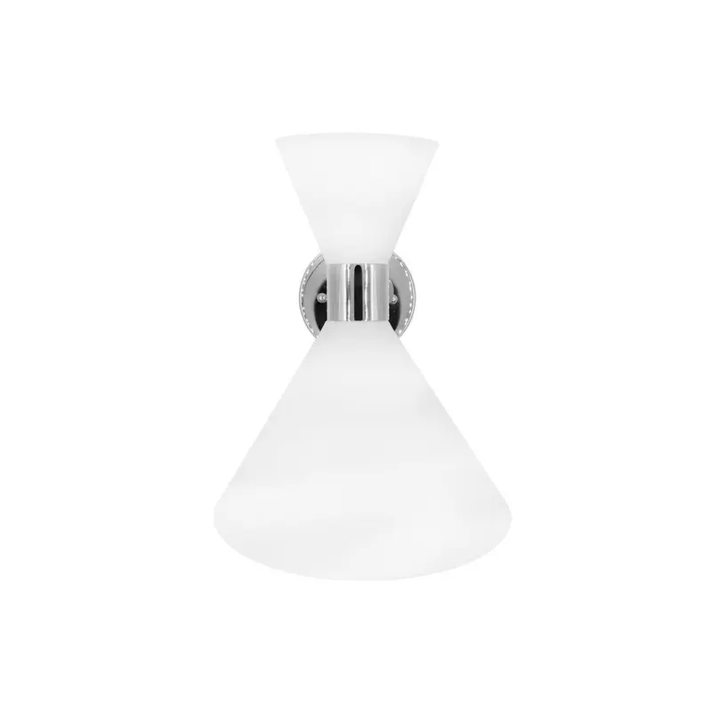 August White & Nickel Wall Sconce by Worlds Away