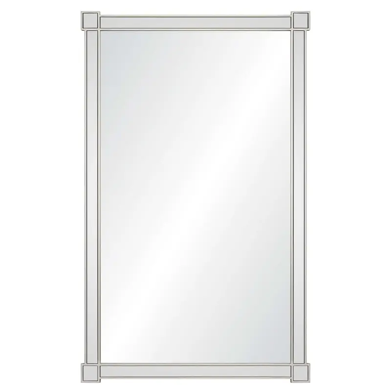 Antiqued Silver Leaf Mirror Framed Mirror by Celerie Kemble