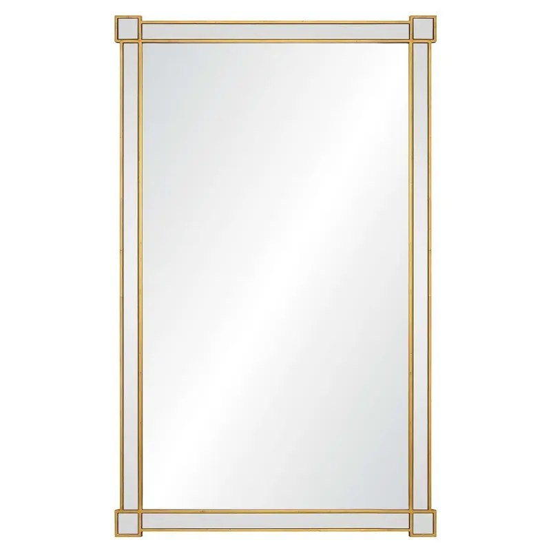 Burnished Gold Leaf Mirror Framed Mirror by Celerie Kemble
