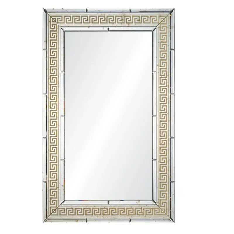 Lamont Antiqued Mirror With Gold Detail by Suzanne Kasler