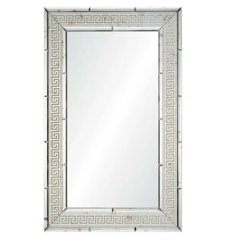 Lamont Antiqued Mirror With Silver Detail by Suzanne Kasler