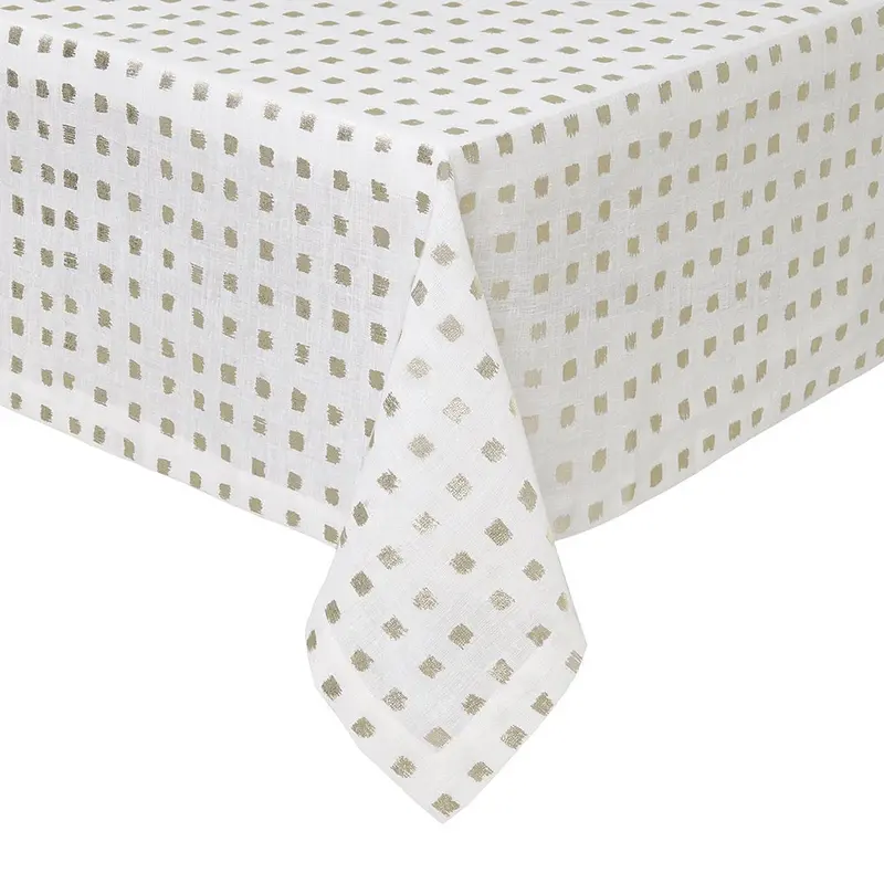 Antibes Gold Foil Print Tablecloths by Mode Living