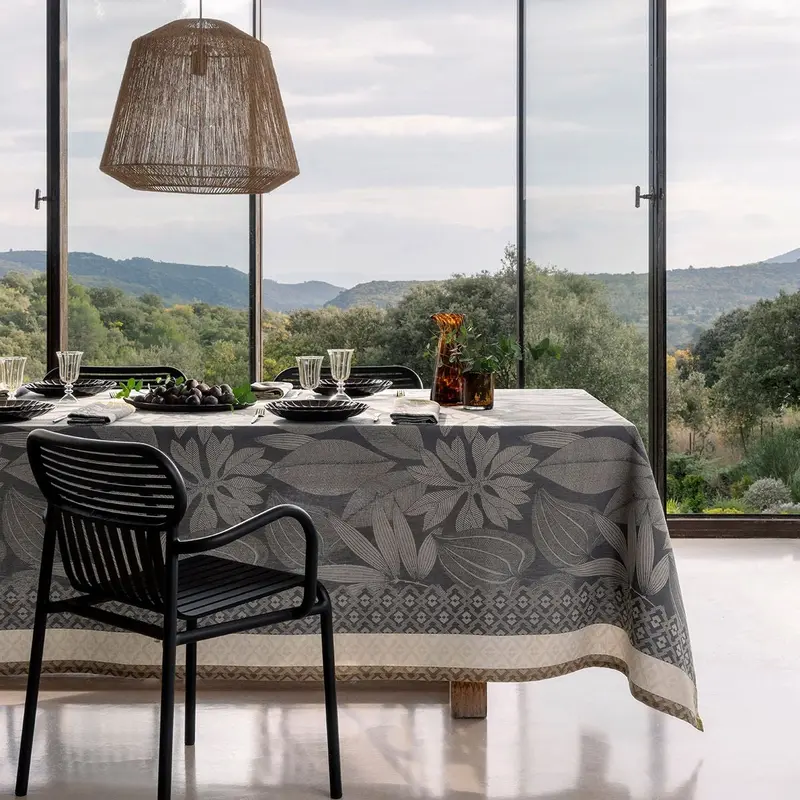Nature Sauvage Grey Table Linens by Le Jacquard Franais