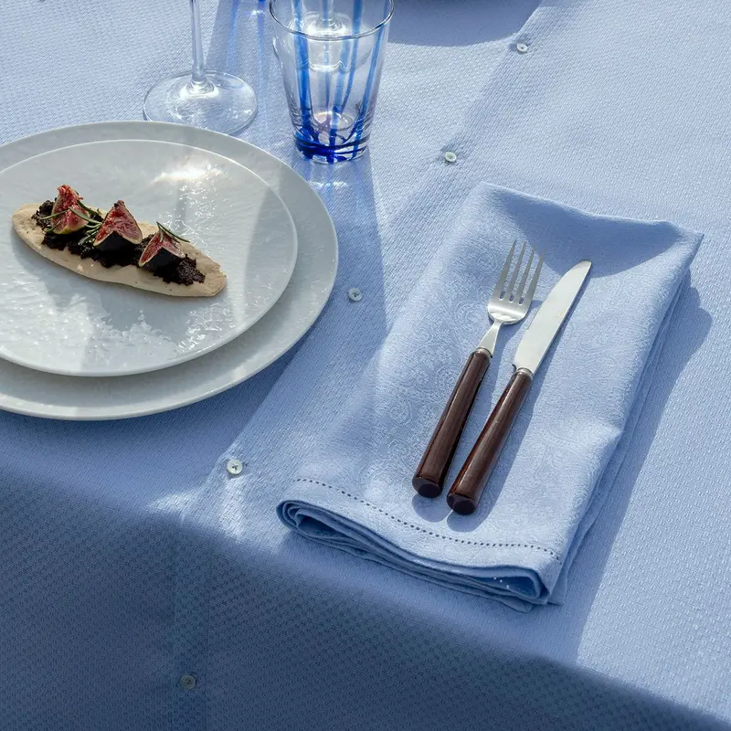 Portofino Fiori Blue Napkins & Placemats by Le Jacquard Franais