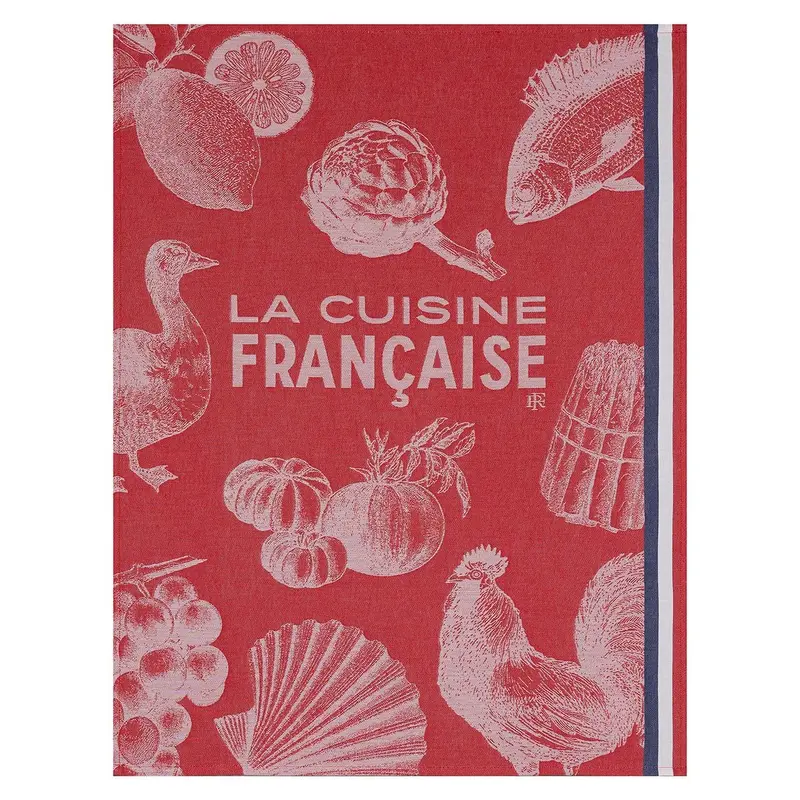 Gastronomie Red Tea Towels by Le Jacquard Franais
