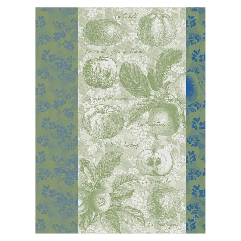Pommes a Croquer Green Tea Towels by Le Jacquard Franais