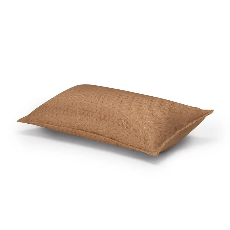 Portofino Geo Brown Pillow by Le Jacquard Franais