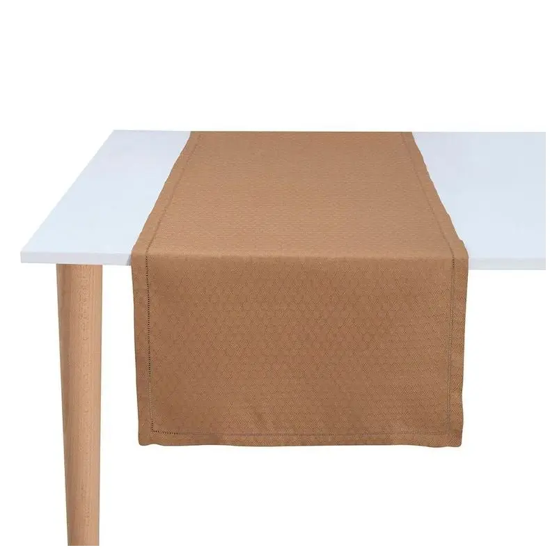 Portofino Geo Brown Table Runner by Le Jacquard Franais