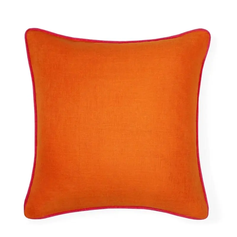 Manarola Tangerine & Raspberry Decorative Pillow by Sferra