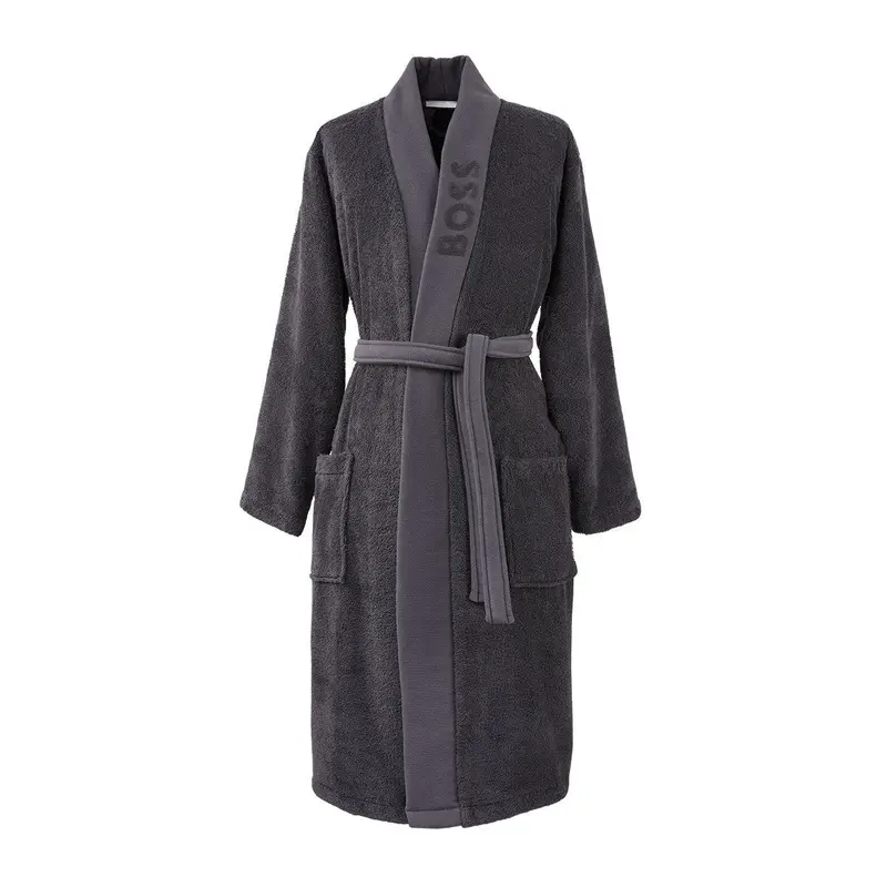 Plain Graphite Kimono Bathrobe by Hugo Boss