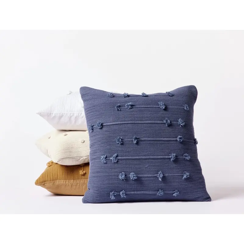 Blue Jay Alma Organic Decorative Pillow Cover by Coyuchi