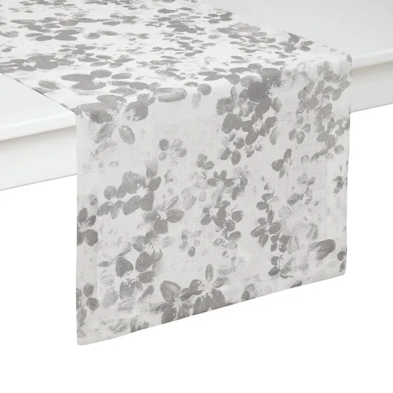 Hudson Gray & White Table Runner by Mode Living