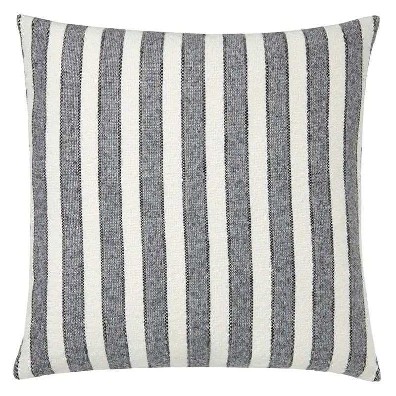 Chalet Gray Striped Pillow by Mode Living