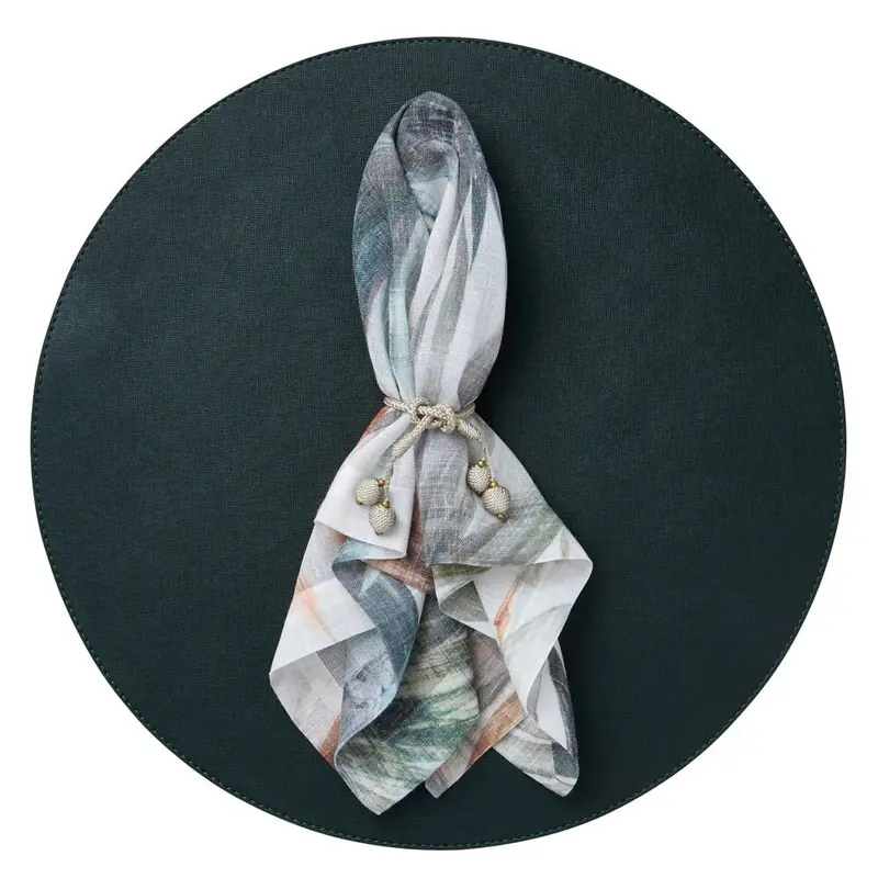 Valentina Green Round Placemats by Mode Living