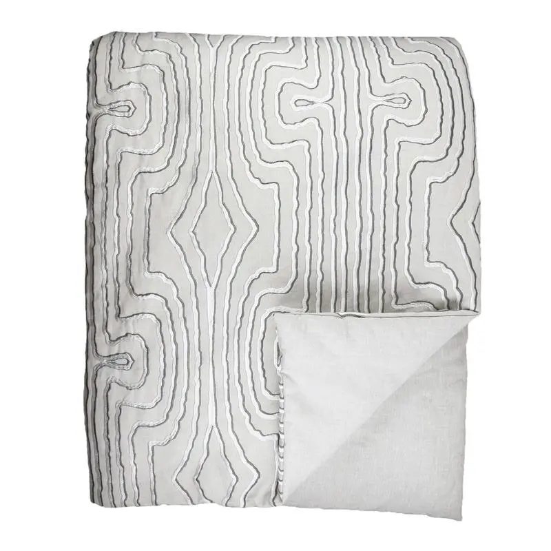 Contour Natural & Charcoal Throw by Ann Gish