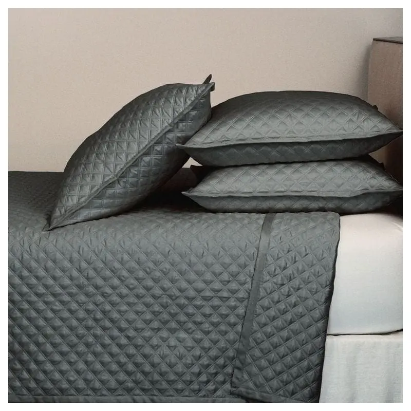 Double Diamond Charcoal Coverlet Set by Ann Gish