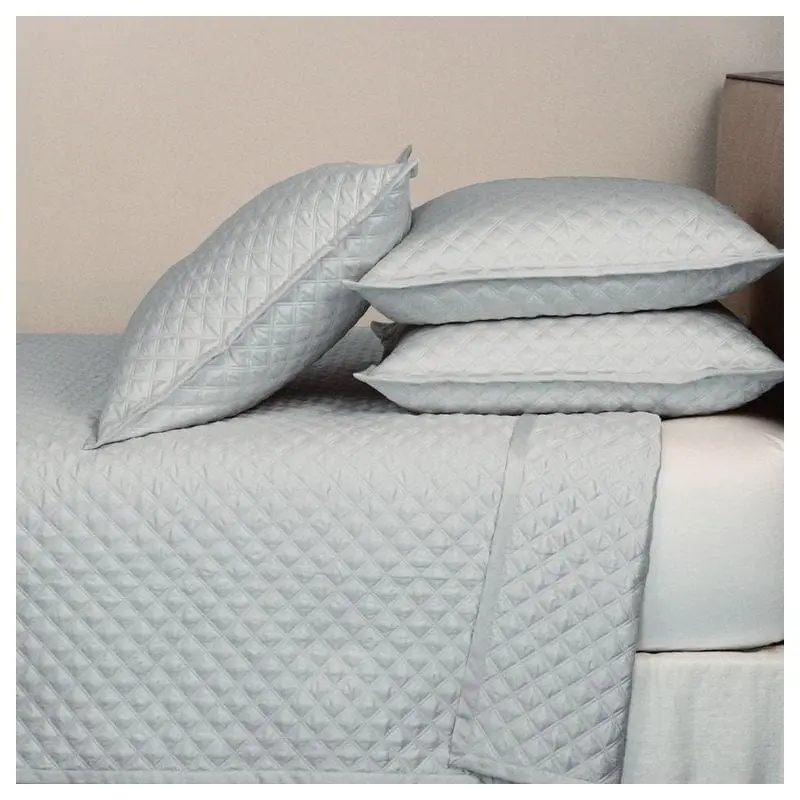 Double Diamond Silver Coverlet Set by Ann Gish