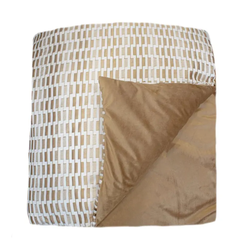 Ingot Gold Embroidered Throw by Ann Gish