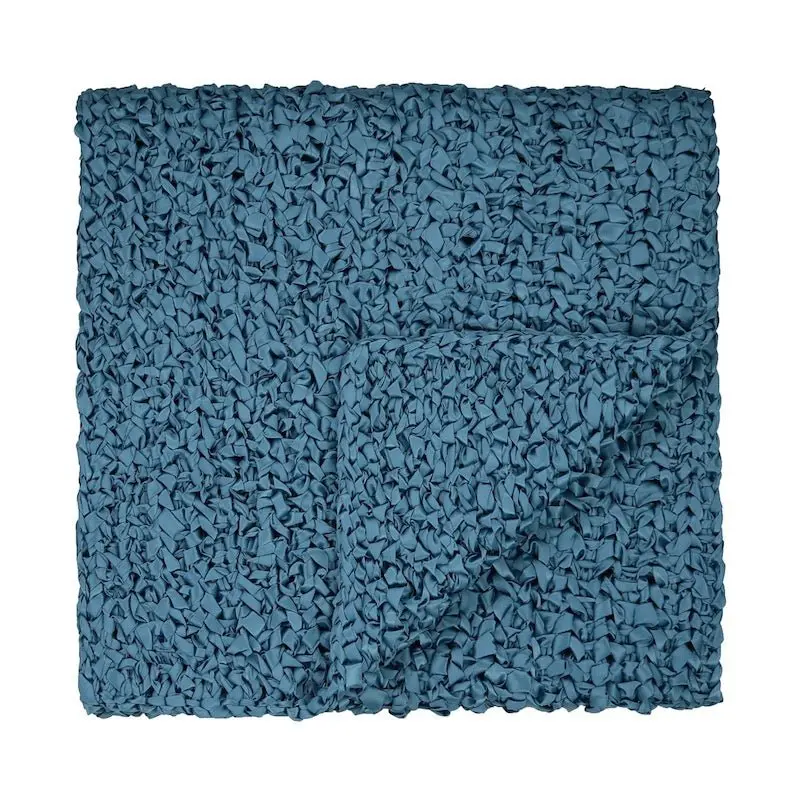 Azure Ribbon Knit Throw by Ann Gish