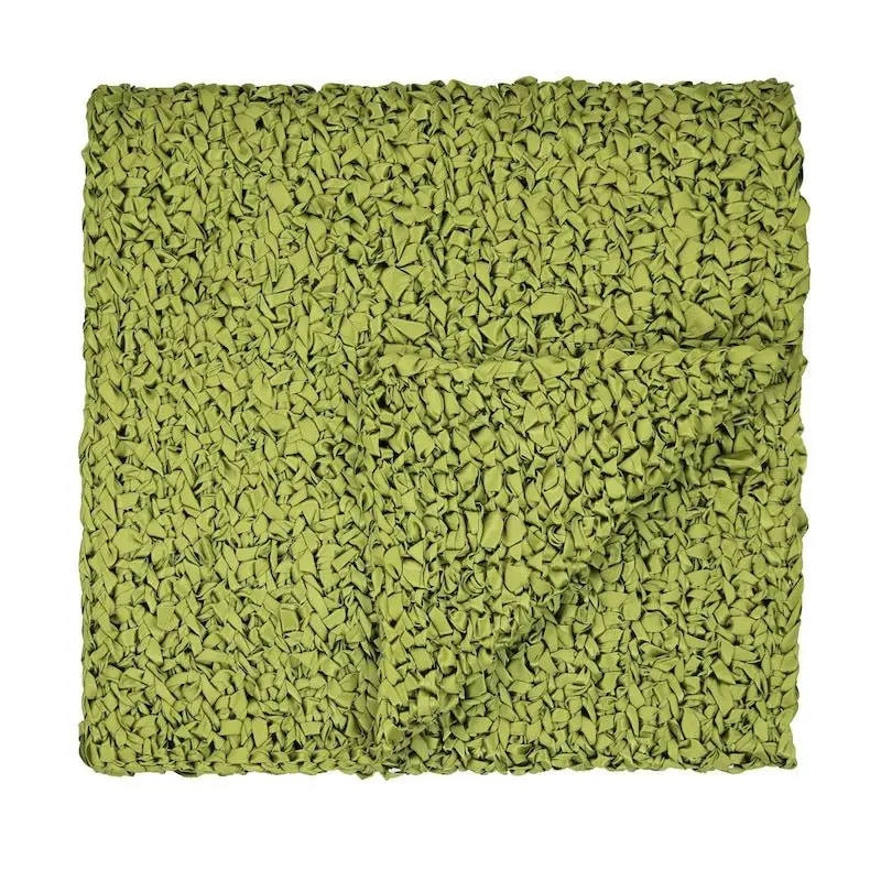 Moss Green Ribbon Knit Throw by Ann Gish