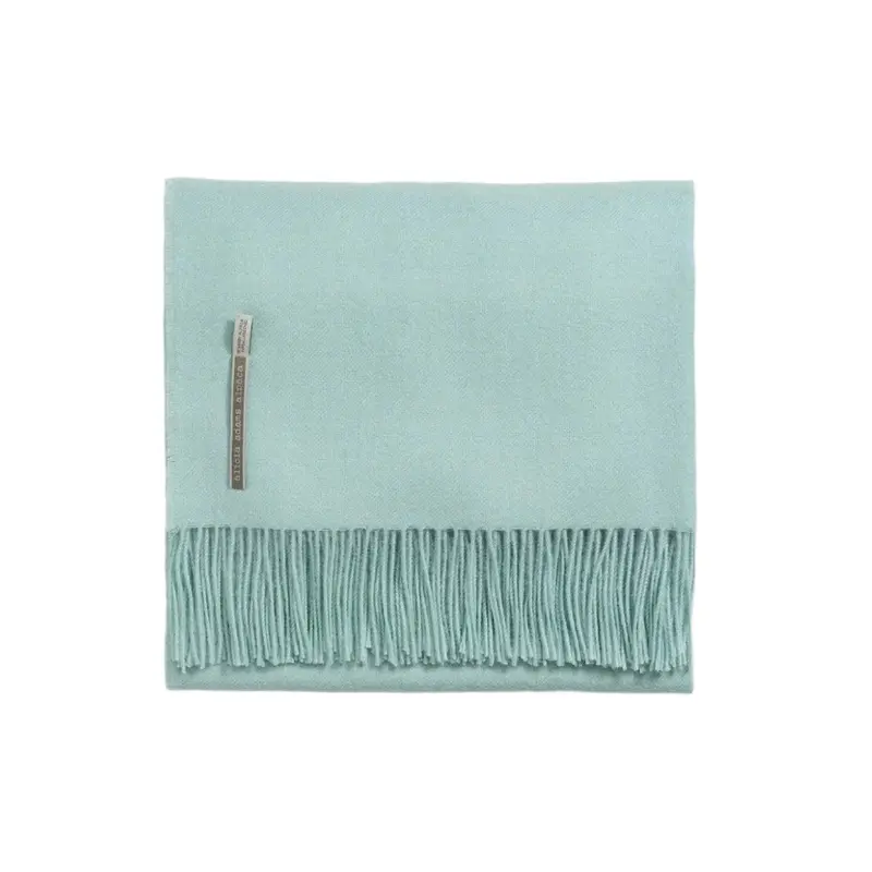 Alicia Adams Alpaca Throw in Aqua Solid