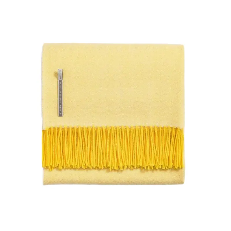 Alicia Adams Alpaca Throw in Citrus Herringbone