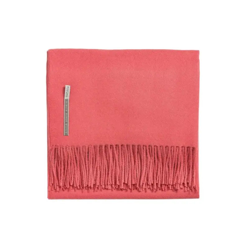 Alicia Adams Alpaca Throw in Coral Solid