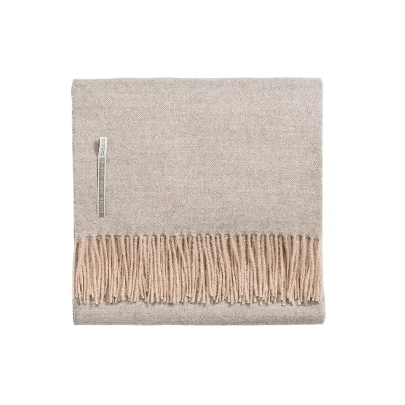 Alicia Adams Alpaca Throw in Craft Herringbone