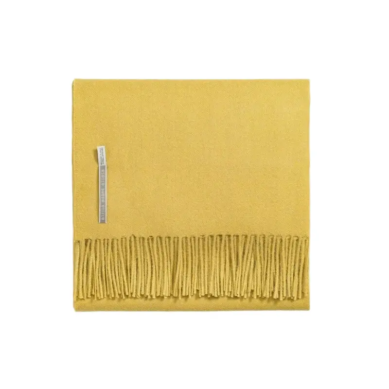 Alicia Adams Alpaca Throw in French Yellow Solid