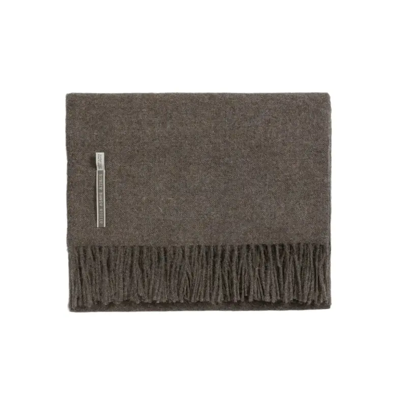 Alicia Adams Alpaca Throw in Brown Solid