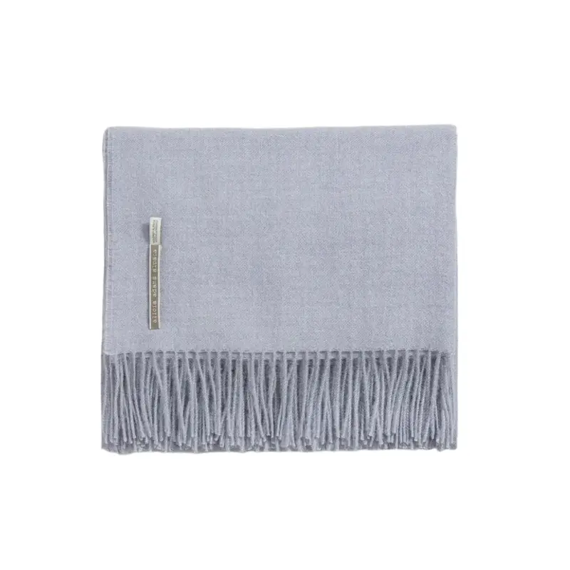 Alicia Adams Alpaca Throw in Chambray Solid