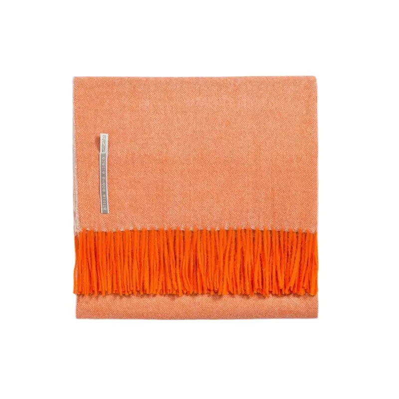 Alicia Adams Alpaca Throw in Golden Earth Herringbone