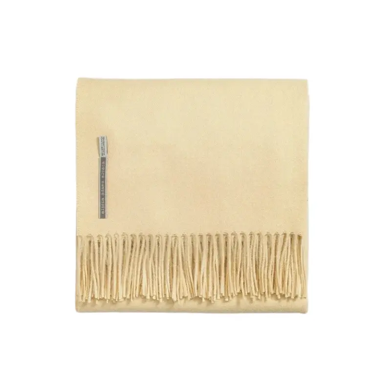 Alicia Adams Alpaca Throw in Pastel Yellow Solid