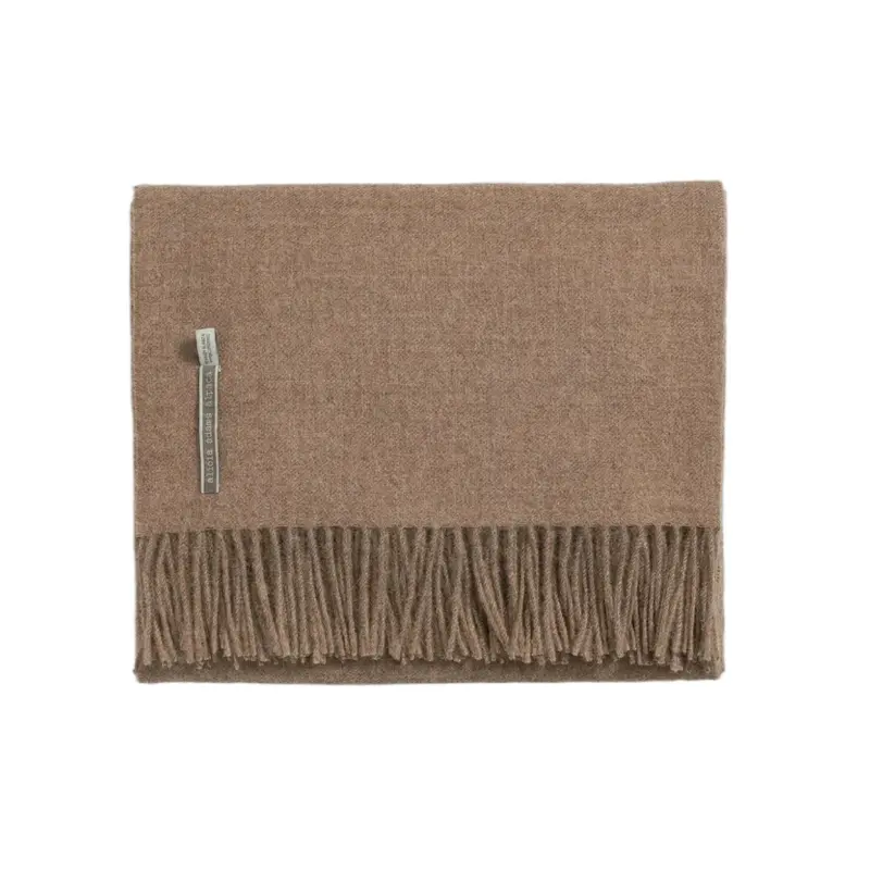 Alicia Adams Alpaca Throw in Sand Solid