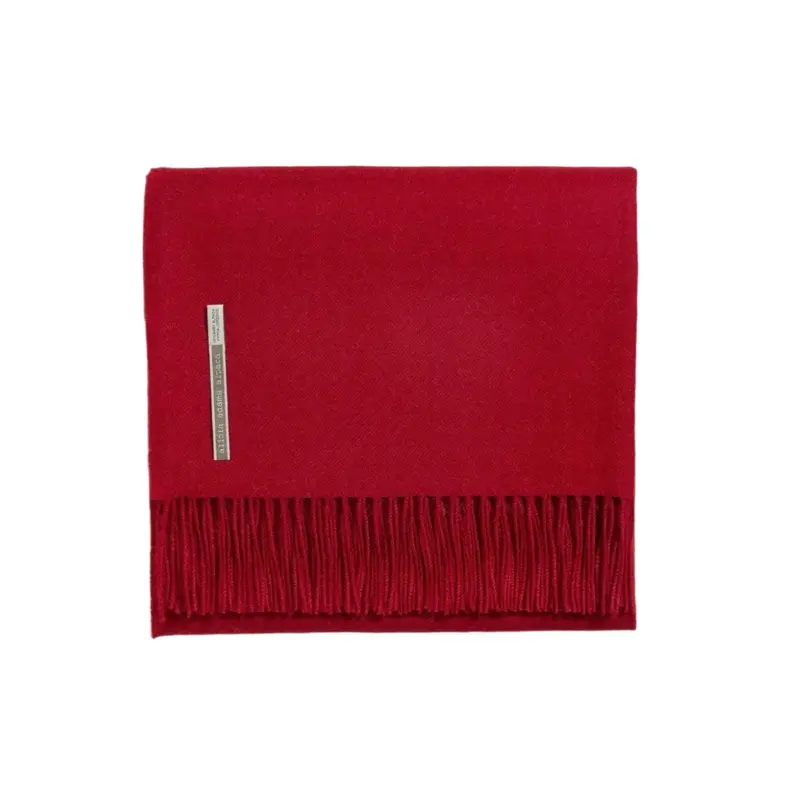 Alicia Adams Alpaca Throw in Scarlet Solid