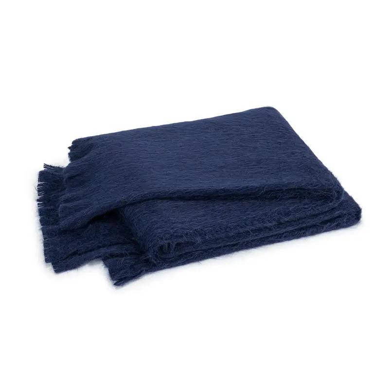 Bruno Navy Blue Throw by Matouk
