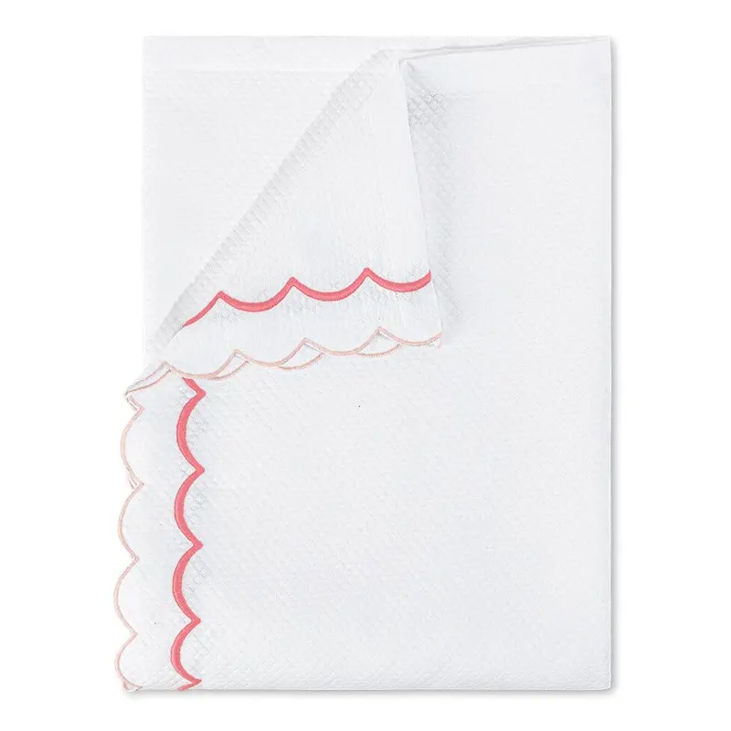 India Diamond Pique Blush Coverlets by Matouk