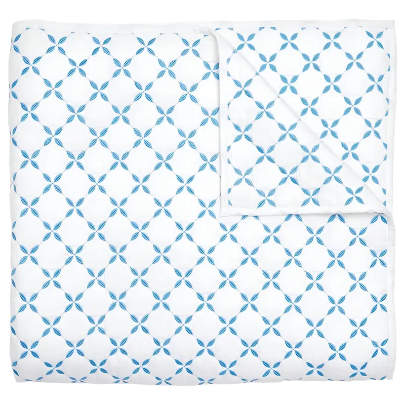 Layla Azure Blue Coverlets by John Robshaw