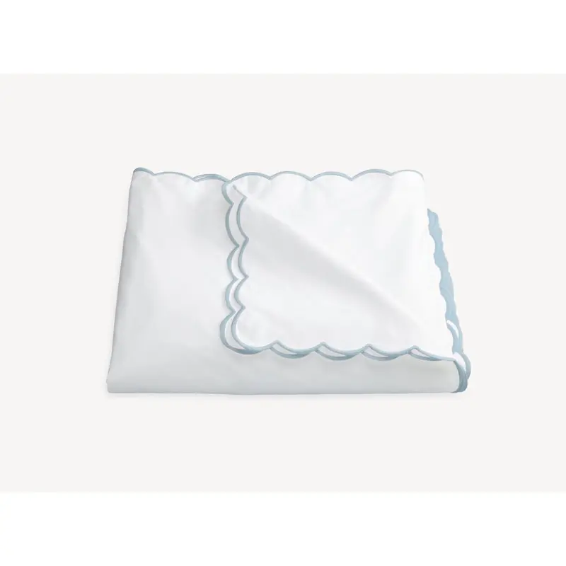 Dakota Scallop Light Blue Bedding by Matouk