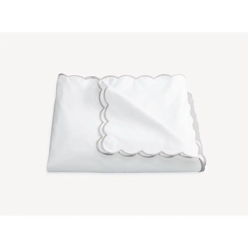 Dakota Scallop Silver Bedding by Matouk