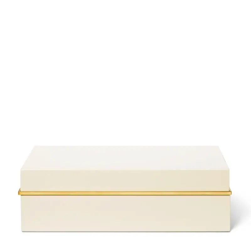 Piero Lacquer Large Box in Cream by AERIN
