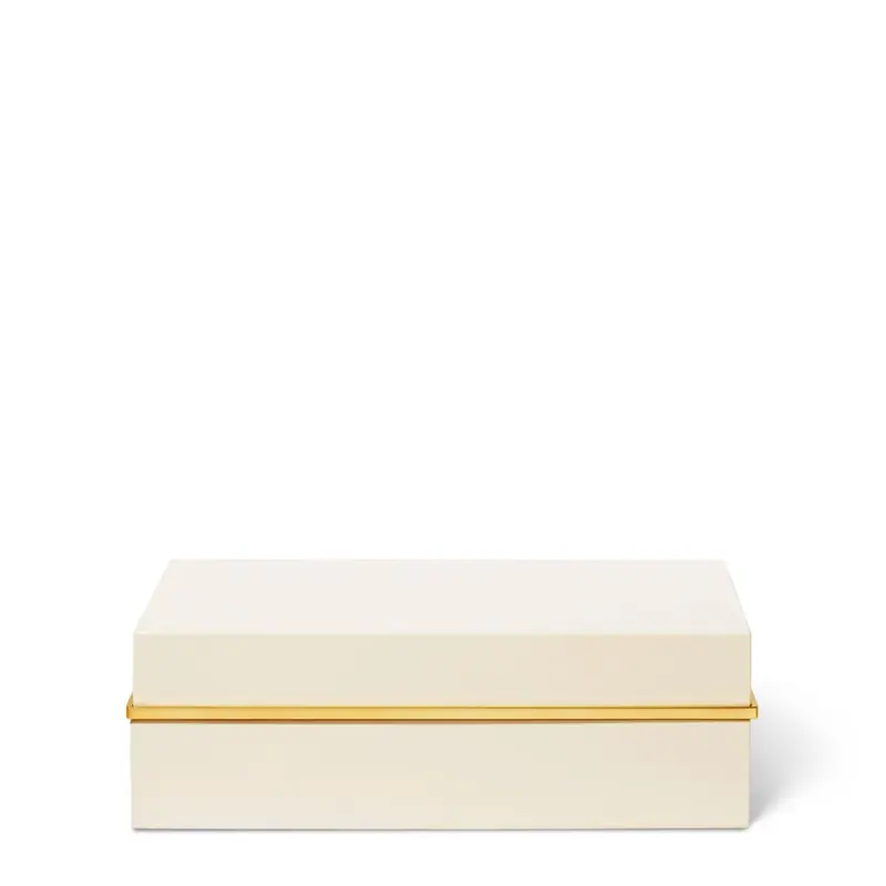 Piero Lacquer Medium Box in Cream by AERIN
